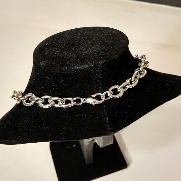 Vintage Enameled 1960s Geometric Necklace 18" long - Picture 2 of 5